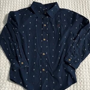 Nautical Navy Button-Up Shirt boys